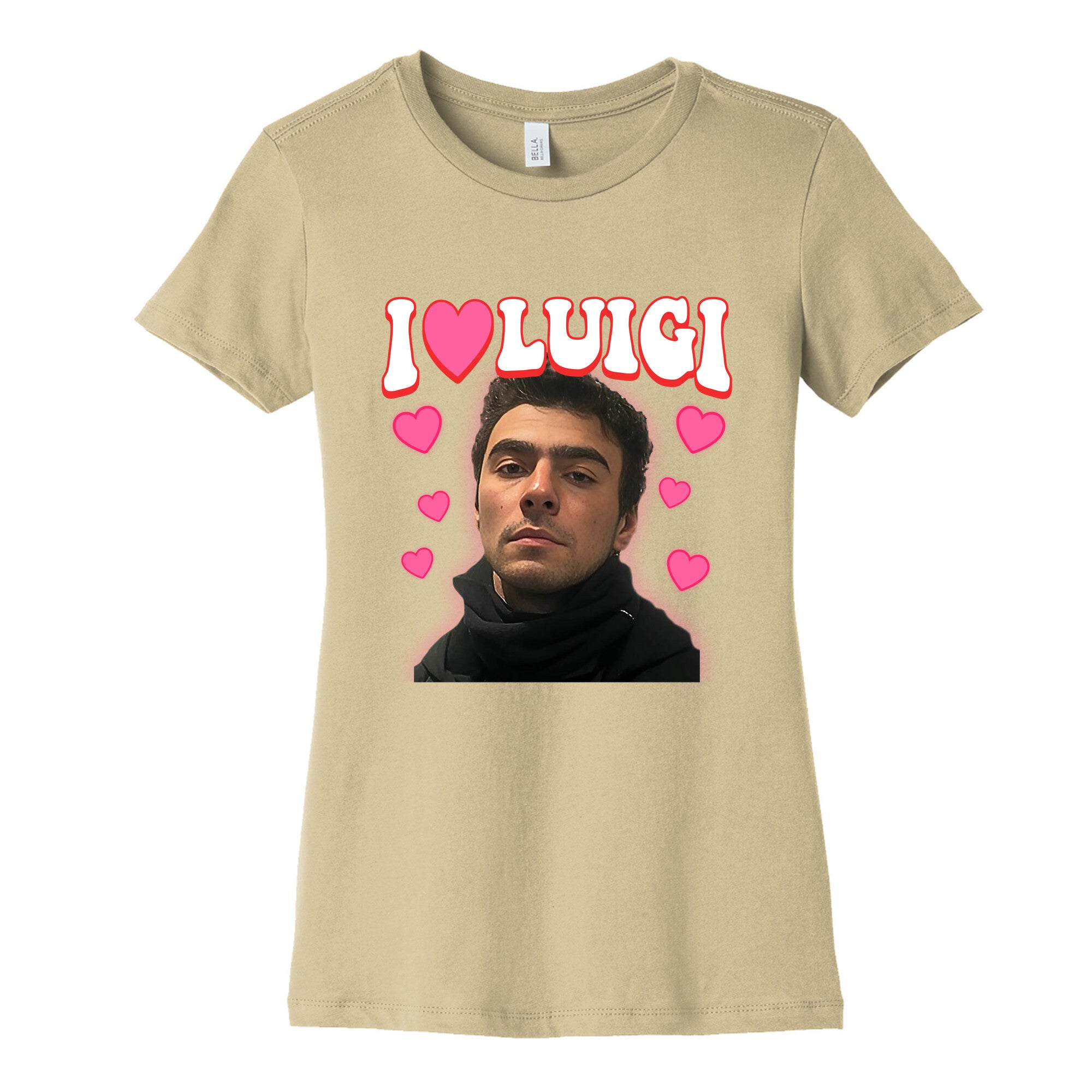 I Love Luigi Mangione Womens Cotton Tee